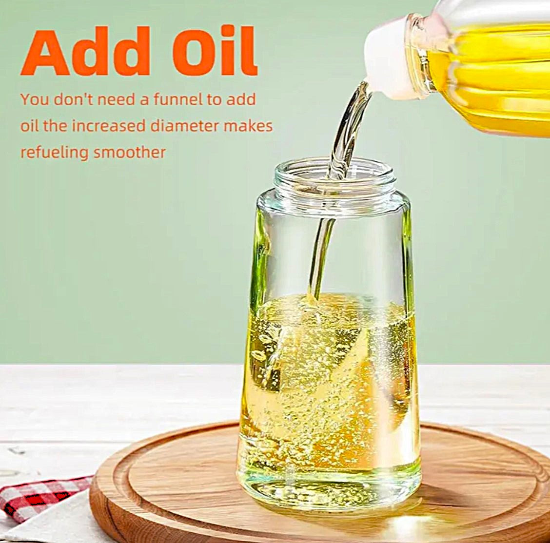 ROYAL PIK OIL SPRAYER AND DISPENSER 500ml 2 in 1 Glass Oil Sprayer and Dispenser Bottle, Food Grade Oil Sprayer Premium Nozzle,Oil Spray Bottle for Cooking Oil Dispenser for Kitchen (Multi Color)