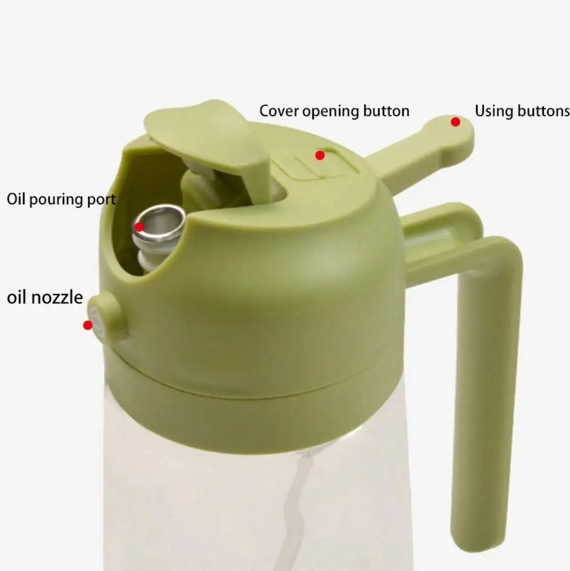 ROYAL PIK OIL SPRAYER AND DISPENSER 500ml 2 in 1 Glass Oil Sprayer and Dispenser Bottle, Food Grade Oil Sprayer Premium Nozzle,Oil Spray Bottle for Cooking Oil Dispenser for Kitchen (Multi Color)