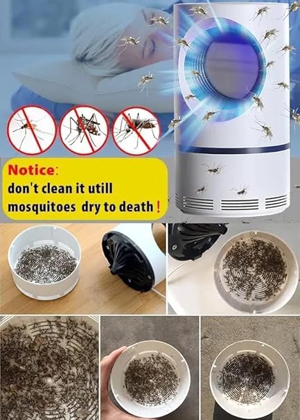 RoyalPiK Portable Mosquito Killer Lamp Bugs Controller Insect Trap Lamp | Eco-Friendly Bug Zapper for Home | LED Light USB Powered Mosquito Zapper Lamp (White)